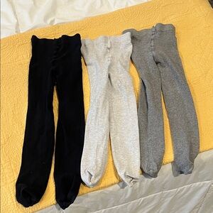 H&M Kids Leggings - Black, Light Gray, Dark Gray